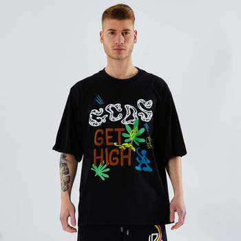 Abbigliamento Uomo T-shirt maniche corte Gcds t-shirt get high tessuto nero NERO