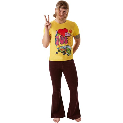 Abbigliamento T-shirts a maniche lunghe Bristol Novelty I Love The 70's Multicolore
