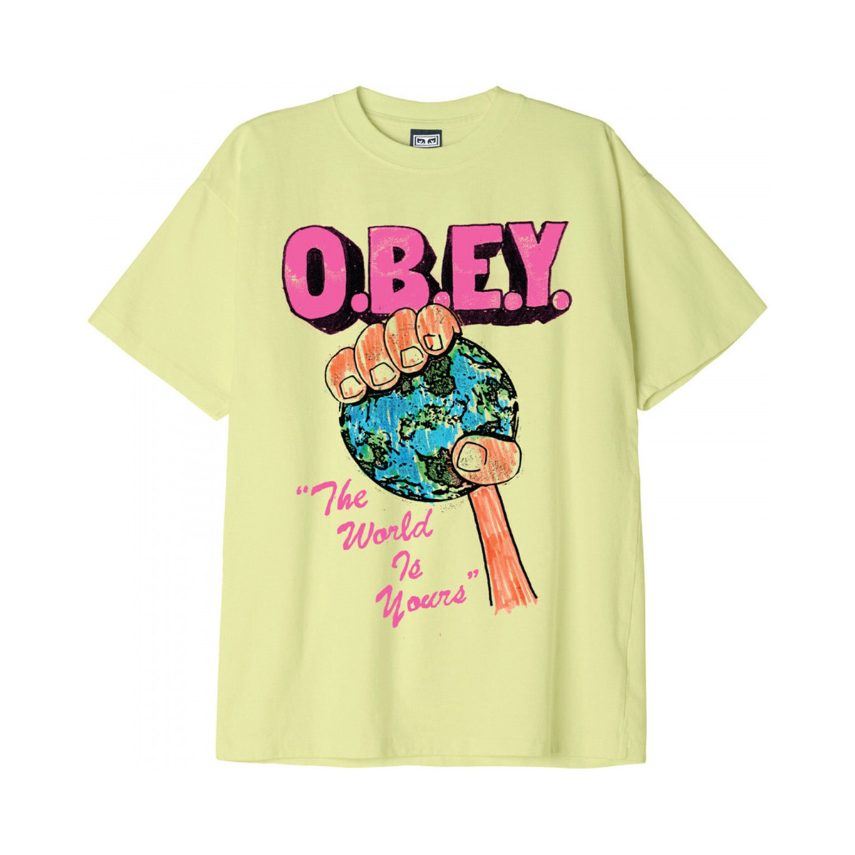 Abbigliamento Uomo T-shirt & Polo Obey the world is yours Verde