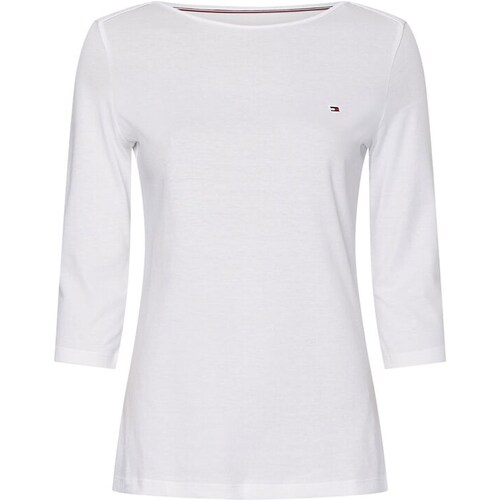 Abbigliamento Donna T-shirts a maniche lunghe Tommy Hilfiger WW0WW31669 Bianco