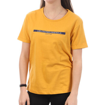 Abbigliamento Donna T-shirt maniche corte Lee Cooper LEE-010688 Giallo