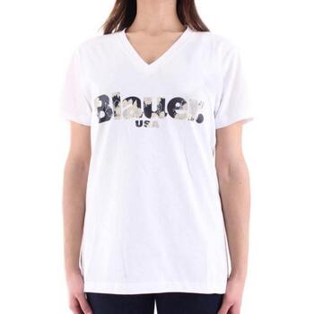 Abbigliamento Donna T-shirt & Polo Blauer 21SBLDH02139 BI 2000000010601 Bianco