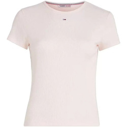 Abbigliamento Donna T-shirt maniche corte Tommy Jeans essential cot Rosa