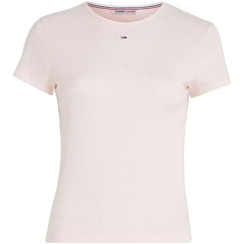 Abbigliamento Donna T-shirt maniche corte Tommy Jeans essential cot Rosa