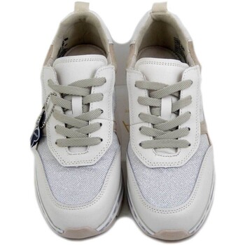 Caprice Sneakers Donna in Pelle e Tessuto, Plantare Estraibile-23708 Beige