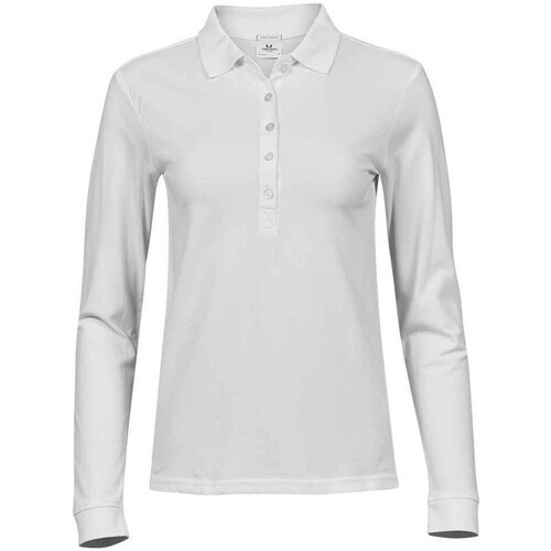 Abbigliamento Donna Polo maniche lunghe Tee Jays PC5237 Bianco