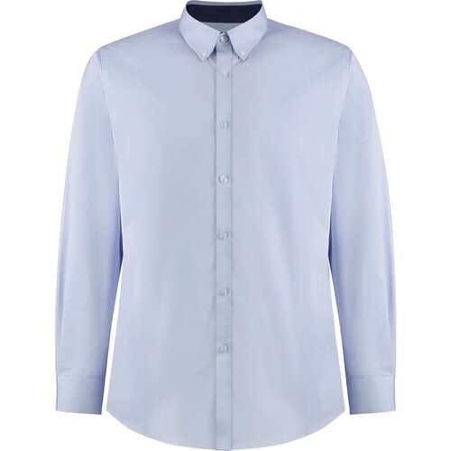 Abbigliamento Uomo Camicie maniche lunghe Kustom Kit Premium Blu