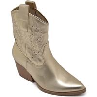 Scarpe Donna Stivaletti Malu Shoes Texano tronchetti donna camperos in vinile oro stivaletti con t Oro