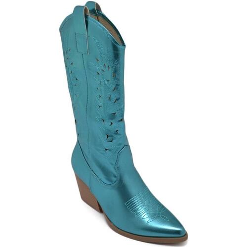 Scarpe Donna Stivali Malu Shoes Stivali donna camperos texani stile western forati estivi turch Multicolore