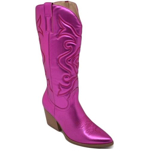 Scarpe Donna Stivali Malu Shoes Stivali donna camperos texani stile western dettagli laser fucs Multicolore