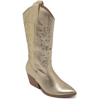 Scarpe Donna Stivali Malu Shoes Stivali donna camperos texani stile western forati estivi oro p Oro