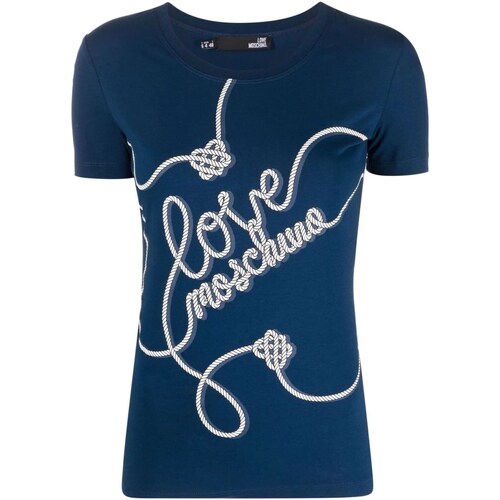 Abbigliamento Donna T-shirt maniche corte Love Moschino W4H1939E1951 Blu