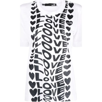 Abbigliamento Donna T-shirt maniche corte Love Moschino W4F154HM3876 Bianco