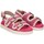 Scarpe Donna Sandali Mou New Bio 02 with buckles suede floral fuxia Rosa