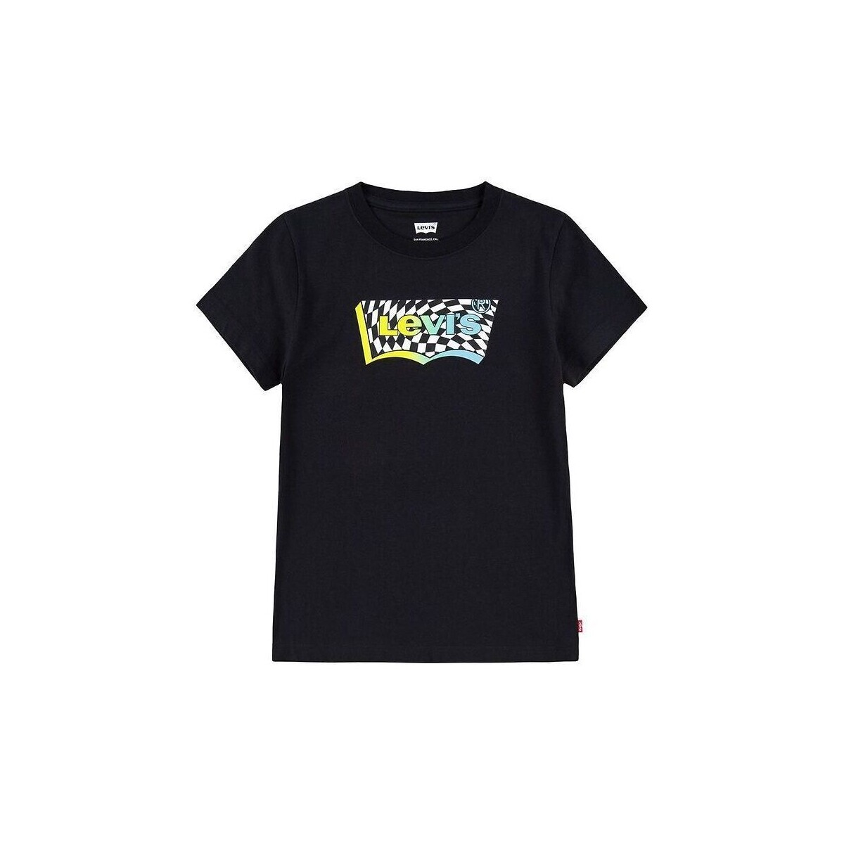 Abbigliamento Unisex bambino T-shirt & Polo Levi's 9EH890 CHECKERED BATWING-023 Nero