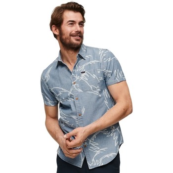 Abbigliamento Uomo Camicie maniche lunghe Superdry Chemise à manches courtes  Vintage Loom Blu