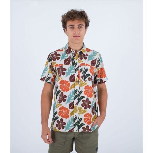Abbigliamento Uomo Camicie maniche lunghe Hurley MVS005580 H2O DRI RINCON SIERRA-H073 BONE multicolore