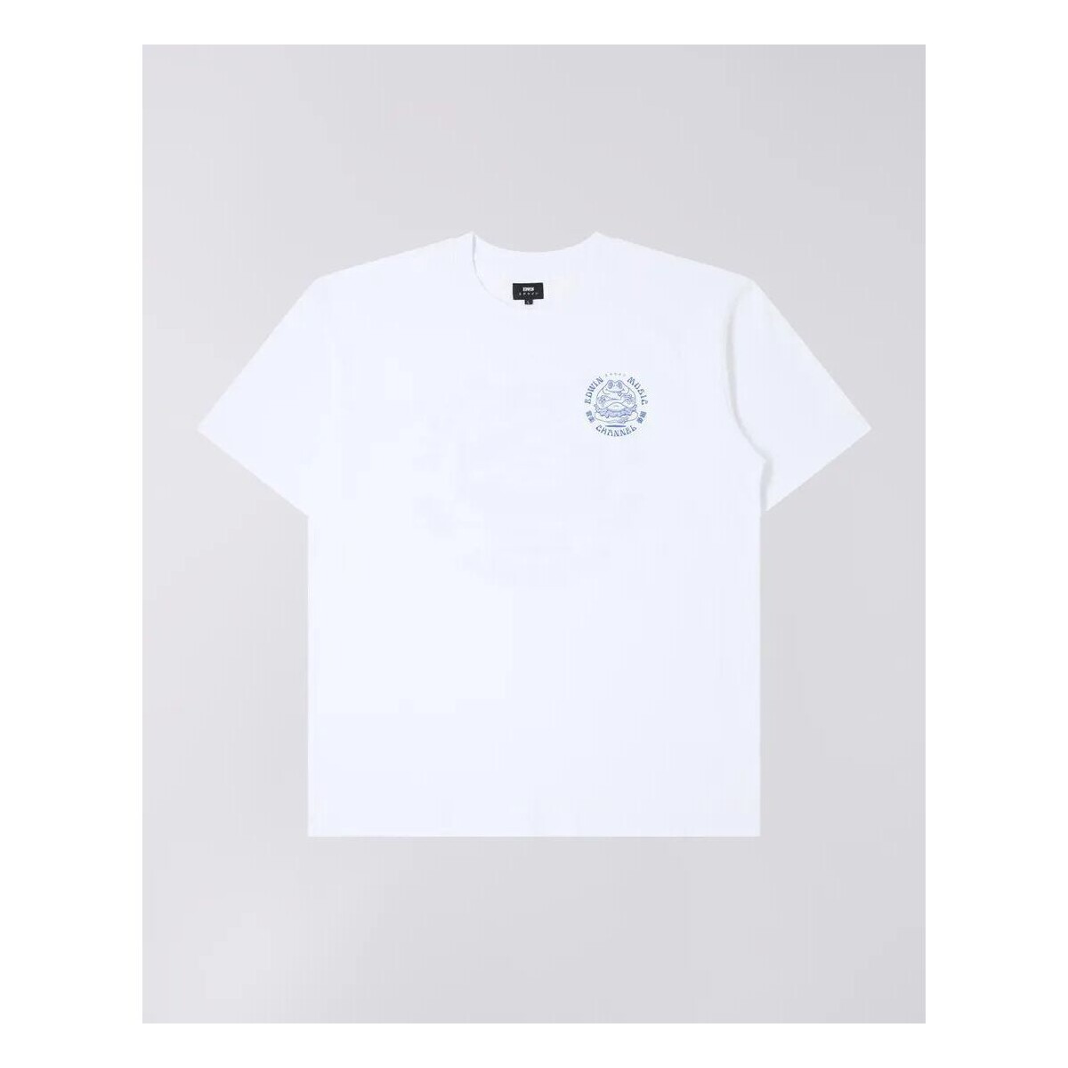 Abbigliamento Uomo T-shirt & Polo Edwin I031131  MUSIC CHNL-02 67 WHITE Bianco