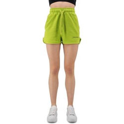 Abbigliamento Donna Jeans Hinnominate Short Corto In Felpa Con Stampa Verde