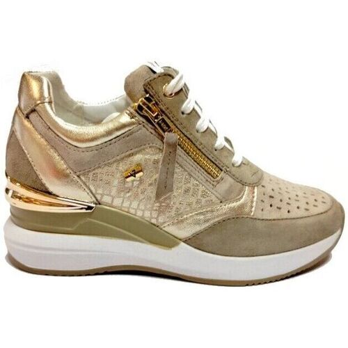 Scarpe Donna Mocassini Valleverde 36287 sneakers scarpa zeppa donna beige Oro