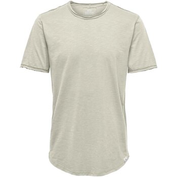 Abbigliamento Uomo T-shirt maniche corte Only&sons maniche corte ONSBENNE LONGY SS TEE NF 7822 NOOS - Uomo Beige