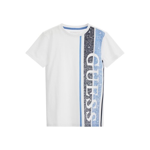 Abbigliamento Bambino T-shirt maniche corte Guess L3YI34 Bianco / Blu