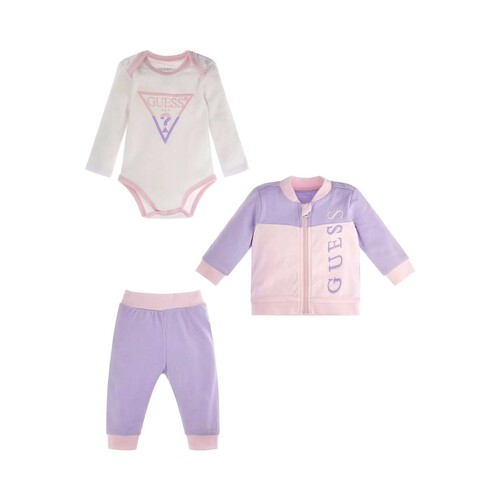 Abbigliamento Bambina Completo Guess H3YW10 Rosa / Viola