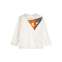 Abbigliamento Bambino T-shirts a maniche lunghe Guess N3BI14 Bianco