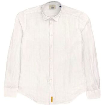 Abbigliamento Uomo Camicie maniche lunghe Bd Baggies Camicia Brookliyng Uomo White Bianco