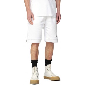 Abbigliamento Uomo Jeans Disclaimer Bermuda Uomo In Felpa Bianco