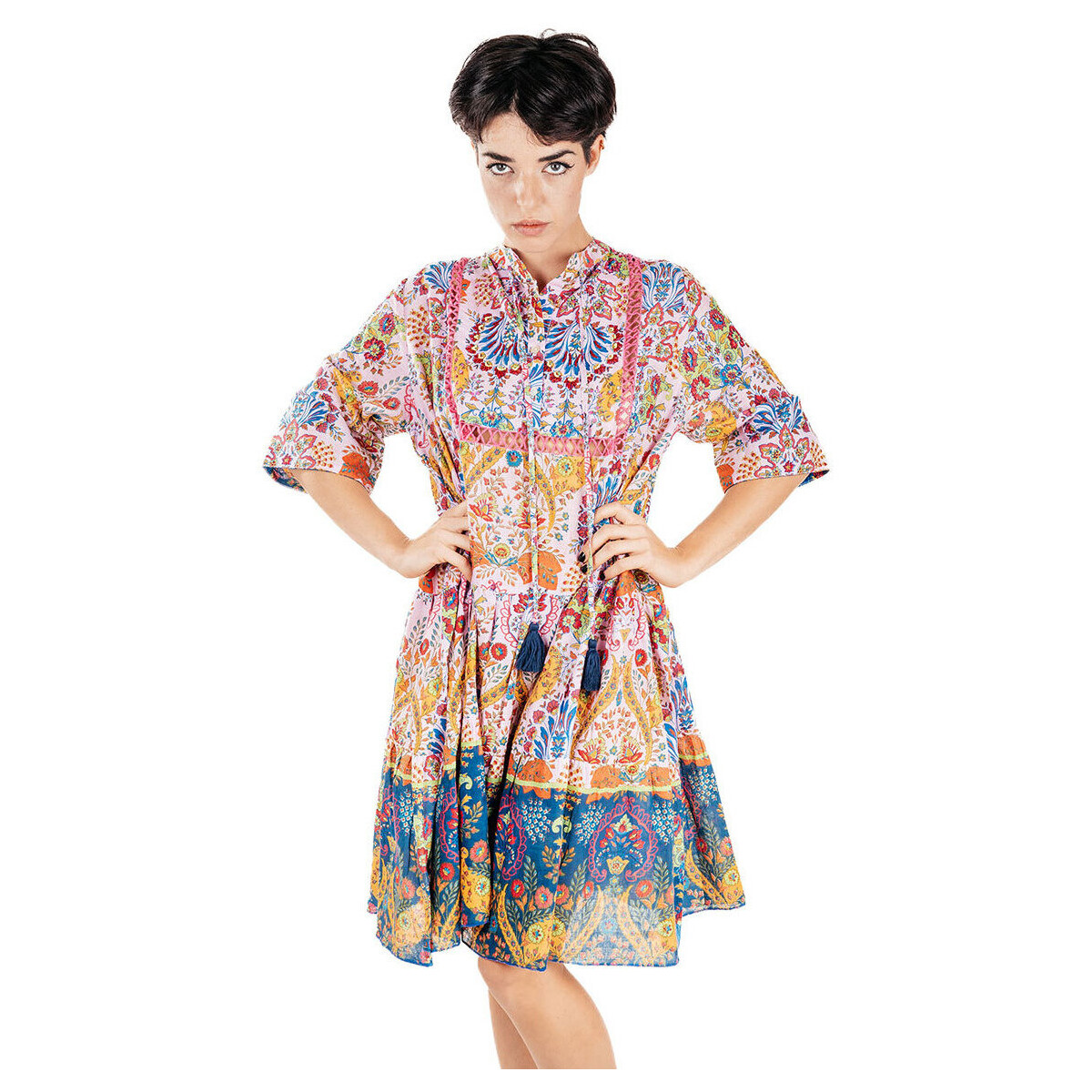 Abbigliamento Donna Abiti corti Isla Bonita By Sigris Vestito Corto Multicolore
