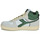 Scarpe Sneakers alte Diadora MAGIC BASKET DEMI CUT SUEDE LEATHER Bianco / Verde