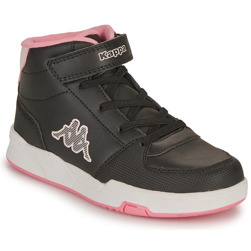 Scarpe Bambina Sneakers alte Kappa OSCAR MID KID EV Nero / Rosa