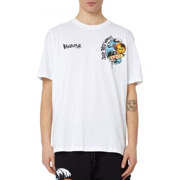 Abbigliamento Uomo T-shirt & Polo Disclaimer T-Shirt In Jersey Con Grafica Surf Bianco