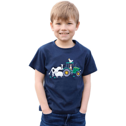 Abbigliamento Unisex bambino T-shirts a maniche lunghe British Country Collection BZ4988 Blu