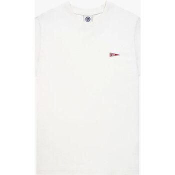 Abbigliamento T-shirt & Polo Franklin & Marshall JM3110.1009P01 PATCH PENNANT-011 Bianco