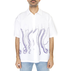 Abbigliamento Uomo Camicie maniche lunghe Octopus Outline Shirt White Bianco