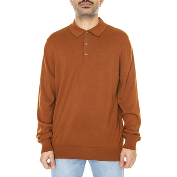 Abbigliamento Uomo T-shirt & Polo Ben Sherman ignature Long leeve Polo Caramel Marrone