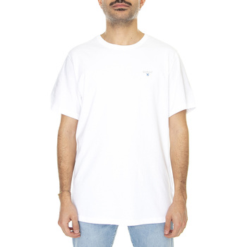 Abbigliamento Uomo T-shirt & Polo Barbour Tartan ports Tee White Bianco