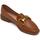 Scarpe Donna Mocassini Malu Shoes Mocassino donna pantofola in pelle cuoio con morsetto dorato su Multicolore