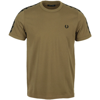Abbigliamento Uomo T-shirt maniche corte Fred Perry Contrast Tape Ringer T-Shirt Marrone