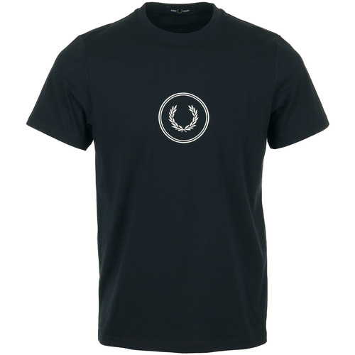 Abbigliamento Uomo T-shirt maniche corte Fred Perry Circle Branding T-Shirt Blu