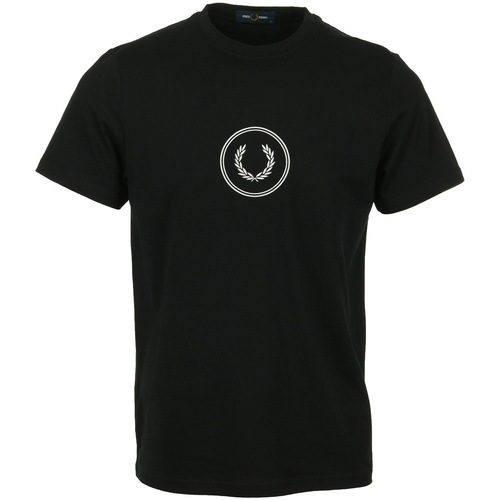 Abbigliamento Uomo T-shirt maniche corte Fred Perry Circle Branding T-Shirt Nero