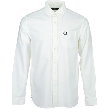 Abbigliamento Bambino Camicie maniche lunghe Fred Perry Oxford Shirt Bianco