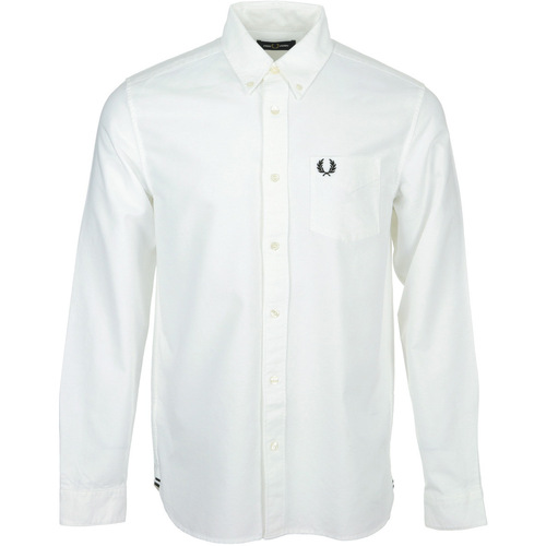 Abbigliamento Uomo Camicie maniche lunghe Fred Perry Oxford Shirt Bianco
