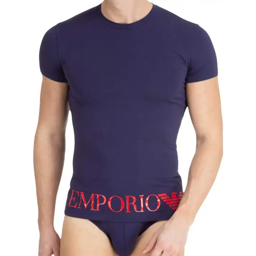 Abbigliamento Uomo T-shirt maniche corte Emporio Armani Classic red logo Blu