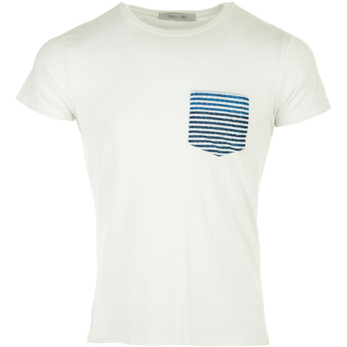 Abbigliamento Uomo T-shirt maniche corte Trente-Cinq° Modal Poche Bianco