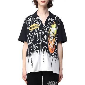Abbigliamento Uomo T-shirt & Polo Disclaimer Camicia Con Grafica Surf Nero