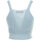 Abbigliamento Donna Top / T-shirt senza maniche Kaos Icona Top corto in maglia brillantinata Blu