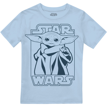 Abbigliamento Bambino T-shirts a maniche lunghe Star Wars: The Mandalorian The Child Force Blu